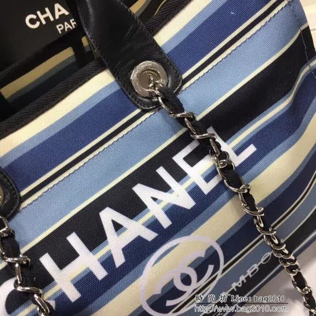 香奈兒CHANEL 66941 2018最新款大號沙灘牛仔帆布包 經典旅遊購物袋系列專櫃爆款DSC1156